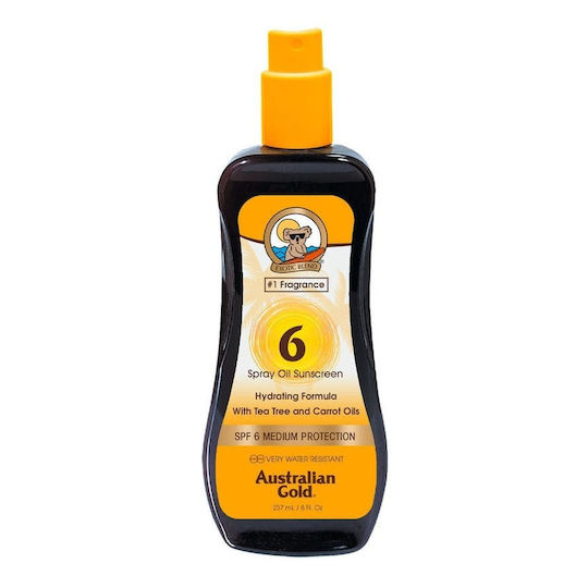 Australian Gold Formula Cu Ulei De Morcov Ulei De Protecție Solară Waterproof Pentru Corp SPF6 În Spray 237ml