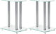 vidaXL Floor Standing Speaker Stands (Pair) Silver