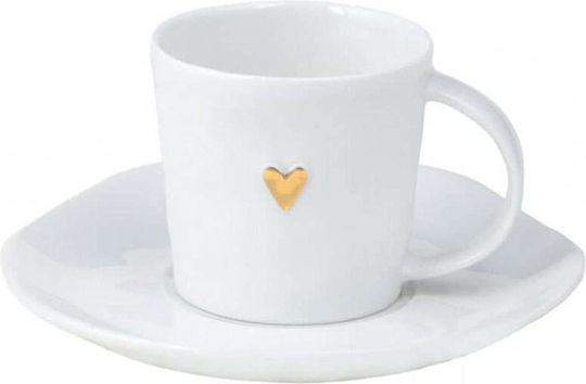 Raeder Tasse Kaffee aus Porzellan Gold