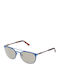 Men's Sunglasses with Blue Metallic Frame and Grey Lenses