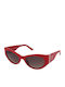 Guess Women's Sunglasses with Red Plastic Frame and Brown Gradient Lens GU7624 66F