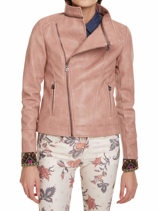 Dante Γυναικείο Biker Jacket Ροζ