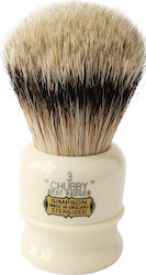 Simpsons CHUBBY 3 Shaving Brush with Badger Hair Bristles 27mm White