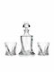 Bohemia Quadro Cristal Carafă de Servire Whiskey 27.9buc cu Dop și Pahare Transparentă 340ml 7buc