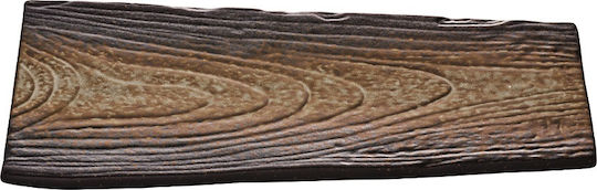 Terra S-701212891000565 Декоративна Правоъгълна Дървена Оранжева Чиния 28x16x16см