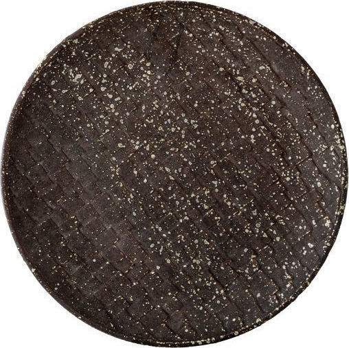 Zen Collection Round Ceramic Decorative Platter Brown 25.5x25.5cm