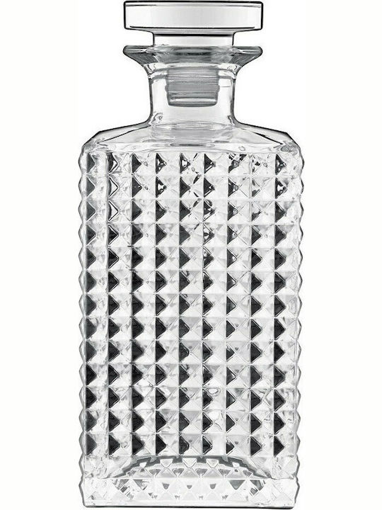 Bormioli Rocco Elixir Glass Whiskey Decanter 20.7cm with Stopper 750ml