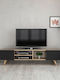 TV Stand Skopelos Walnut/Black L160xD30xH40cm