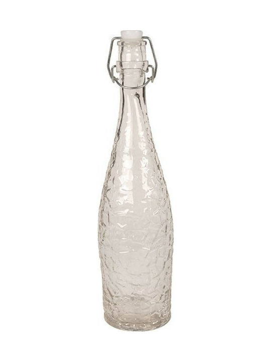 Keskor Μπουκάλι Νερού Γυάλινο με Κλιπ Διάφανο 680ml