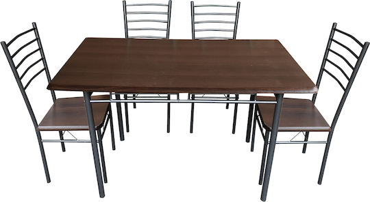 Τραπεζαρία Alpine Aster με 4 Καρέκλες 120x68εκ. Τραπεζαρία Alpine Aster με 4 Καρέκλες 120x68εκ.