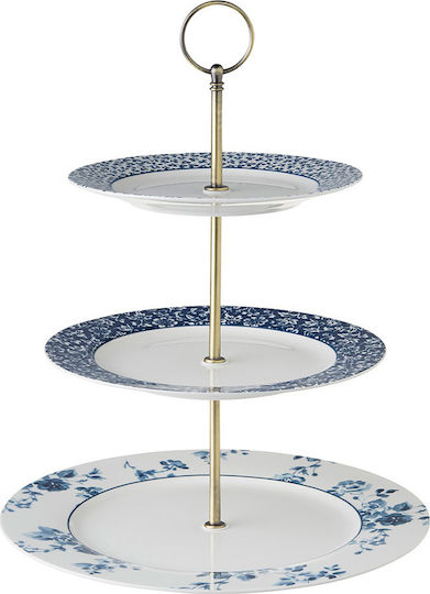 Laura Ashley Porcelain Dessert Tower Stand with 3 Tiers White Ø26cm