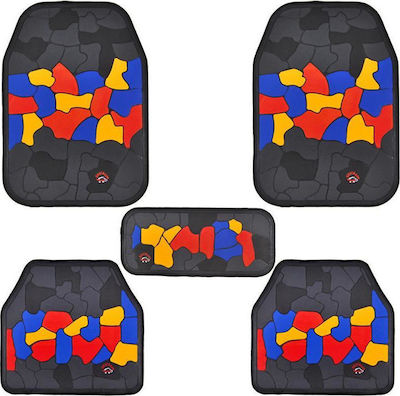 Autoline Set of Front and Rear Mats Universal 5pcs from Rubber Multicolour