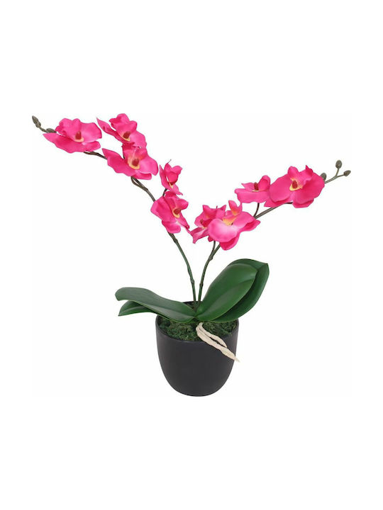 vidaXL Künstliche Pflanze im Topf Orchidee Rot 30cm 1Stück