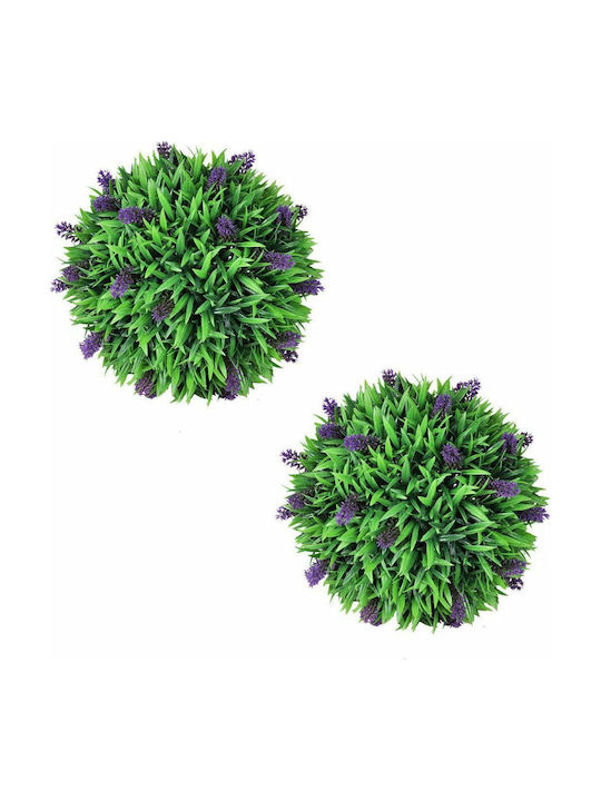 vidaXL Artificial Bush Lavender Green 36cm 2pcs