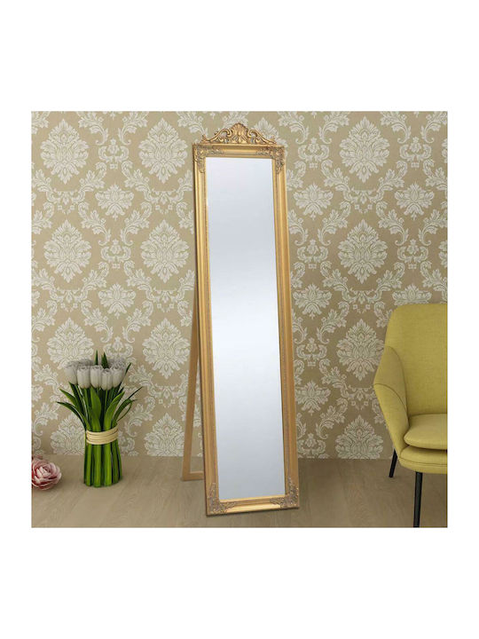 vidaXL Καθρέπτης με Χρυσό Ξύλινο Πλαίσιο 160x40cm