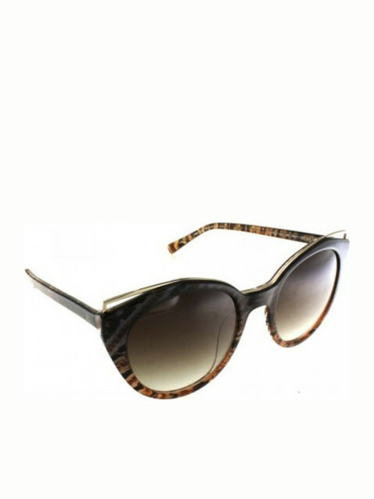Enrico Coveri Women's Sunglasses with Multicolour Plastic Frame and Brown Gradient Lens EC792
