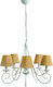 ArkoLight Kronleuchter 5xE14 mit Schirmen Weiß 1463-1/5-A