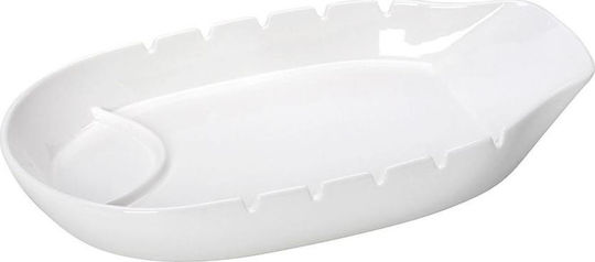 Espiel Porcelain Dessert Divided Serving Plate with 5 Positions 5 Positions for Souvlaki 2 pcs White 32x32cm 2pcs
