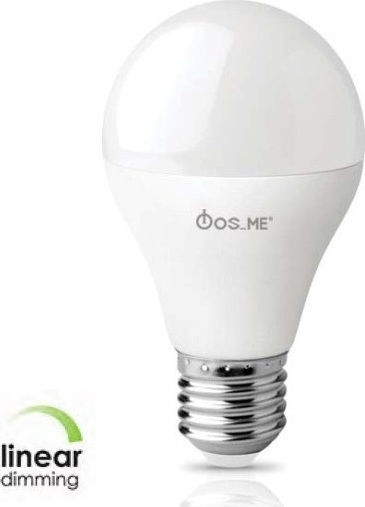 Fos me Λάμπα LED 12W για Ντουί E27 και Σχήμα A60 Ψυχρό Λευκό 1020lm Dimmable