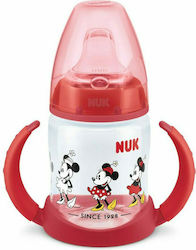 Nuk Cana de antrenament Plastic cu mânere Minnie Red pentru 6m+m+ 150ml