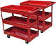 vidaXL Wheeled Metallic Tool Carrier 3 Slot W84...