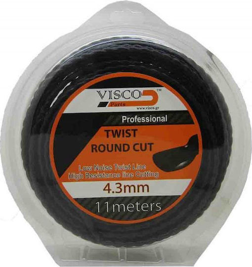 Visco Parts Round Twist Brush Cutter Trimmer Line 4.3mm Length 11m