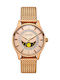 Breeze Lunette Watch with Pink Gold Metal Bracelet