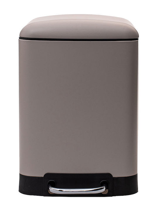 Estia Inox Toilet Bin with Soft Close Lid 6lt Gray