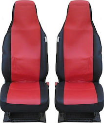 Front Car Covers 2pcs Polyester Red