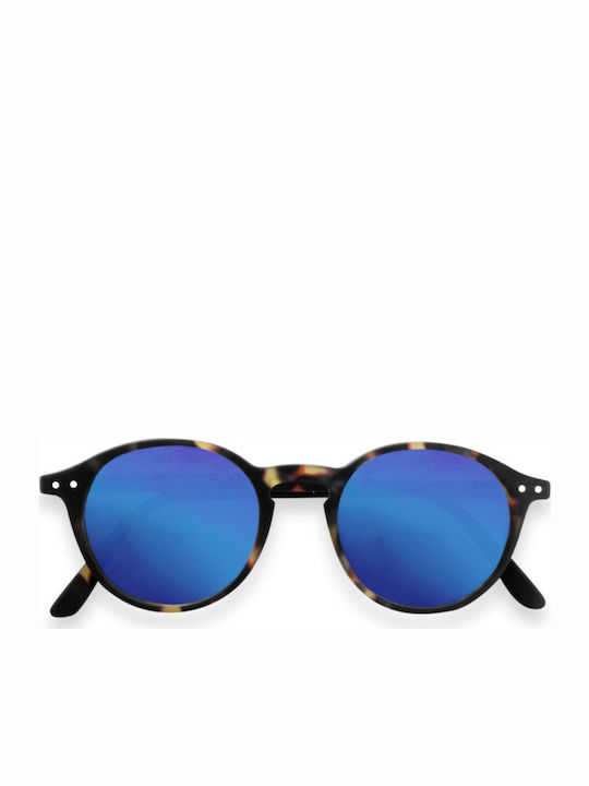 Izipizi D Sun Sunglasses with Brown Tartaruga Plastic Frame and Blue Lens