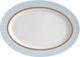 Ιωνία Oval Ceramic Serving Platter Sky White 36x26cm