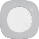 Ionia Plate Sense Rose Porcelain Square Serving Platter Square made of Porcelain Gray