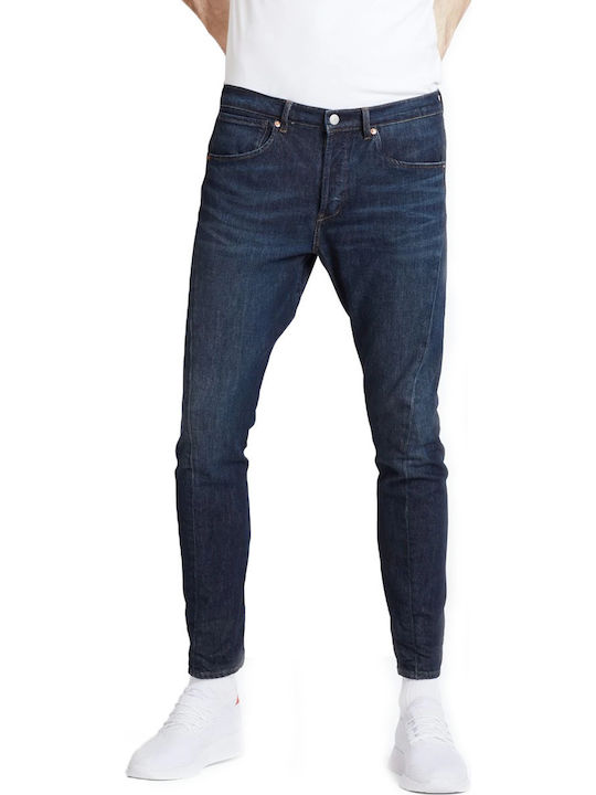 512 Men's Jeans Pants Elastic with Slim Tapered Fit Navy Blue