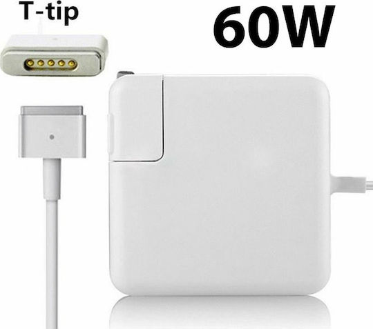 MagSafe 2 Travel Laptop Charger 60W 16.5V 3.65A for Apple with Power Cord