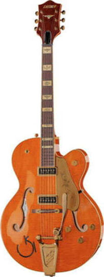 Gretsch G6120T-55VS Chitară Electrică ES cu HH Configurație Doze Portocalie cu Husă
