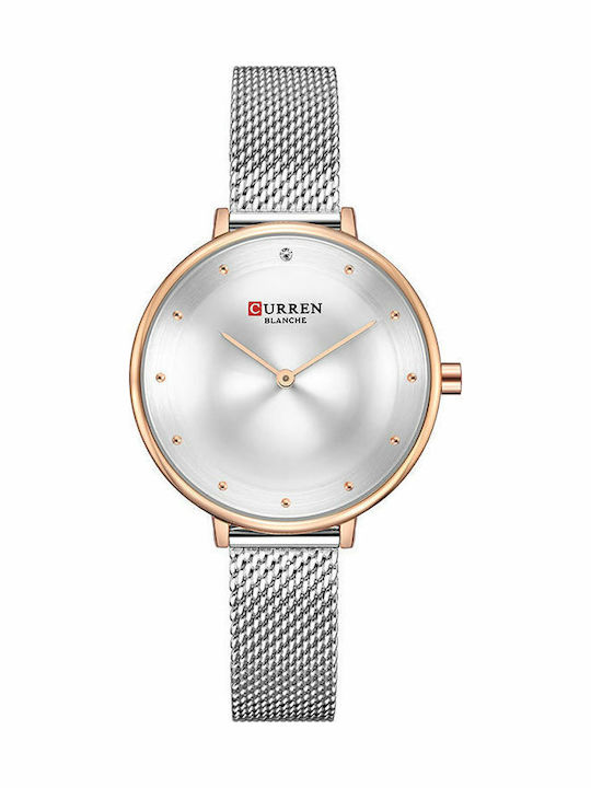Curren Women's Watch with Silver Metal Bracelet