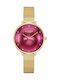 Curren Women's Watch with Metal Bracelet Gold Purple