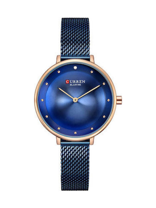 Curren Watch with Blue Metal Bracelet