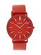 Oozoo Timepieces Uhr mit Rot Lederarmband