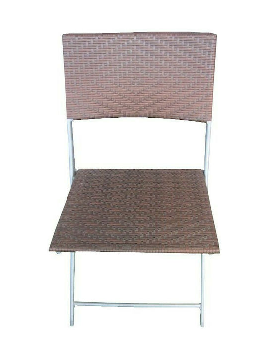 Außenstuhl Rattan Braun 1Stück 42x50x85cm.