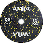 Amila Splash Set of Plates Olympic Type Rubber 1 x 15kg Φ50mm