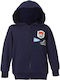 Energiers Kids Cardigan Sweatshirts Hooded Navy Blue