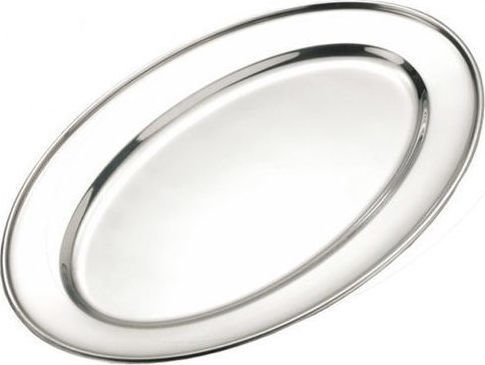 Venus Servierplatte Oval Rostfreier Stahl Silber 40x28cm 1Stück