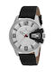 Daniel Klein Men's Watch 45mm Battery with Black Leather Strap