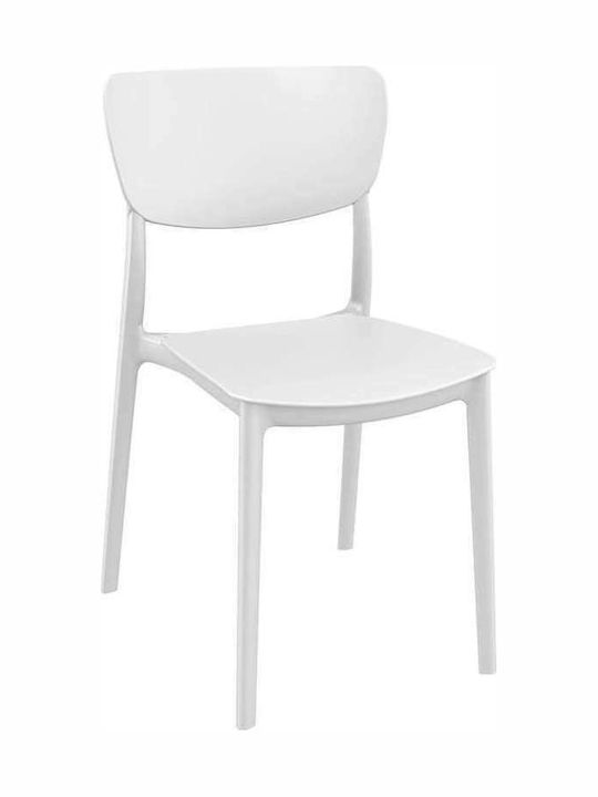 Καρέκλα Εξωτερικού Χώρου Πολυπροπυλενίου Monna 127 White 45x53x82εκ.