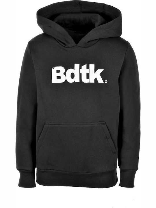 Kids Sweatshirt with Hood and Pockets Black