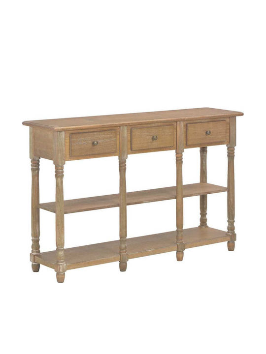 Wooden Console Table Καφέ L120xW30xH76cm