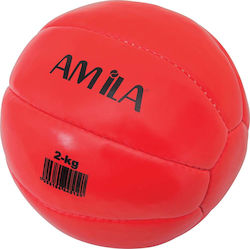 AMILA Ball Medizin 77cm , 4kg in Rot Farbe