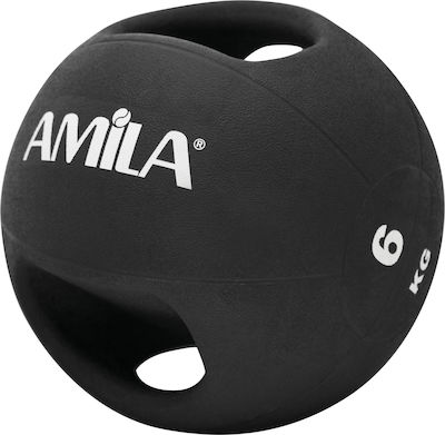 Amila 84679 Medicine Ball 26cm 6kg Black