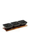 Cryspo Trio Porcelain Dessert Divided Serving Tray with 3 Slots Acacia Black 31.5x10cm 3pcs